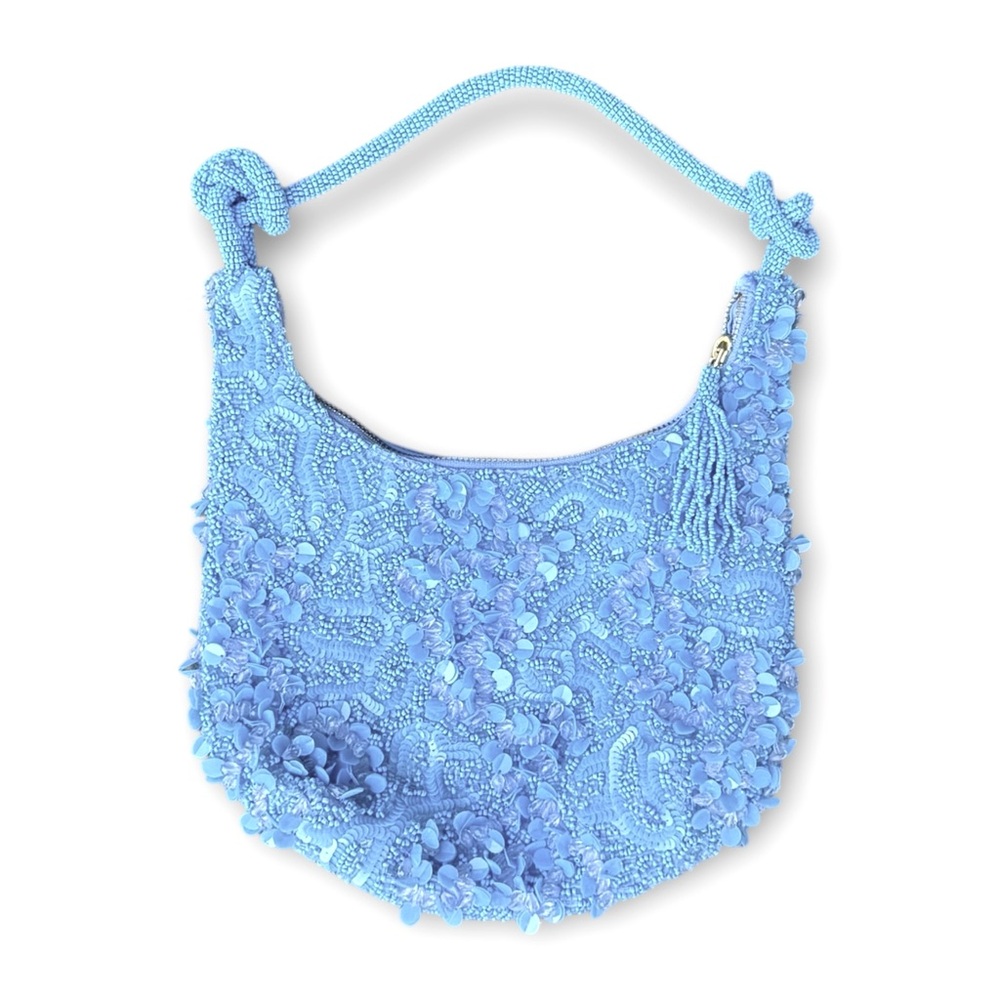 Viral Vibrant Blue Beaded Bag